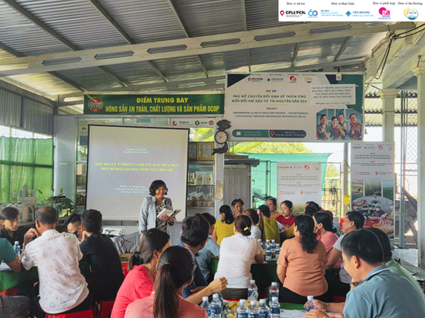 TRAINING “Guidelines for Growing Vegetables on Shrimp Pond Dikes” – A New Livelihood Solution for Women of Hoa De Aquaculture Cooperative