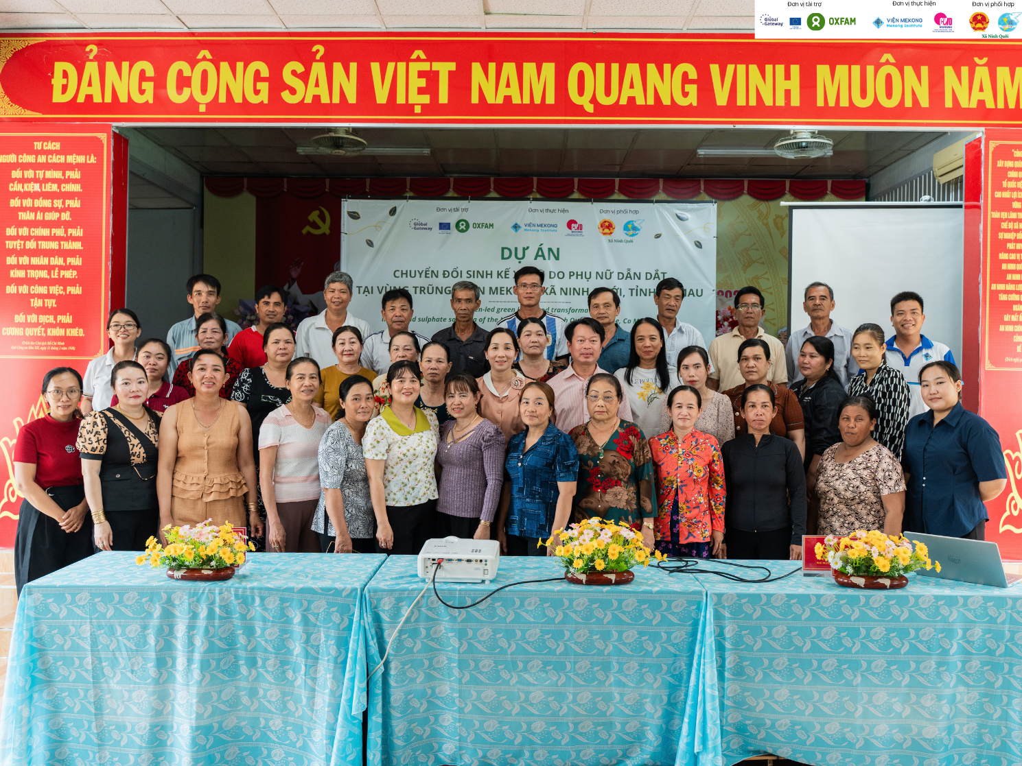 Nông dân Ninh Quới học kỹ thuật canh tác lúa giảm phát thải, thích ứng vùng phèn trũng